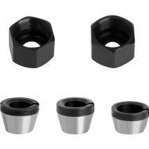 3Pcs Tête de Mandrin pour rogneuse/ électrique Pince, Mandrin de Pince de Routeur, 6 mm/ 6,35 mm/ 8 mm, Adaptateur Convertisseur pour Fraise à Bois,