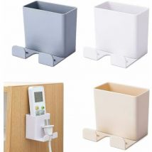 Wall-Mounted Mobile Phone Holder 3 Pieces Remote Control Holder / for Mobile Phone Charging Stand, Remote Control Storage Box