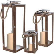 3er xxl Holz-Laternen Set braun-MMC8137-multi