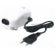 3W 220V Double trous d'oxygénation Pompes à air pour aquarium, ultra silencieuses, débit 4L par minutes, débit d'air réglable, pour aquarium 60L-100L