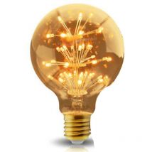 3w Led-Lampe Warmes Licht E27-Anschluss G95 Globus Kugel Hellster Stern 2200k