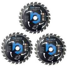 Buyaparcel - 3x bap Trade Pro Circular Saw Blade 165mm x 20 24 Teeth Carbide Tipped Long Life