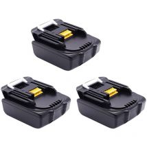 Powerwings - 3X Batterie de remplacement 14,4V 1,5Ah pour Makita BL1430 BL1415 BL1440 BL1415N 196875-4 194558-0 195444-8 196388-5
