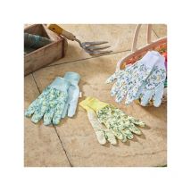 Smart Garden - 3x Briers Sicilian Lemon All Rounder Gardening Utility Garden Grip Gloves Medium