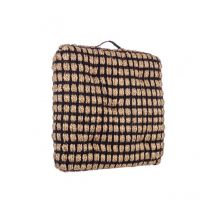 3x Coussin de sol Shaila noir 60x60