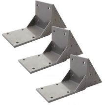 Hegele - 3er-Set Dachsparrenadapter für Kassetten-Markise HHG-658, Dachsparren Halterung Adapter grau