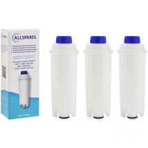 Allspares - 3x Filtre à eau AS-CF060 pour DeLonghi DLSC002 / 5513292811