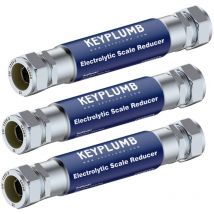 Keyplumb - 3x Inline Electrolytic Scale Reducer Inhibitor 15mm Compression wras