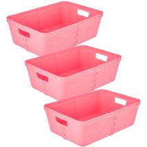 Sp-berner - 3x Life story cesta de almacenaje t small rose - Rosa