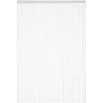 Relaxdays - White String Curtains, Can be Shortened, With Eyelet Top for Windows & Doors, Fly Screen, 145x245, White