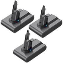 3X V7 Batterie pour Dyson Batterie Dyson 21,6V 4000mAh SV11 V7 Cordless V7 Extra V7 trigger + V7 motor head V7 Pro V7 fluffy V7 mattress