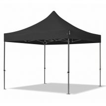 3x3 m Faltpavillon, PREMIUM Stahl 40mm, schwarz