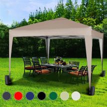 Mcc Direct - 3x3 Meter Faltpavillon, Gartenzelt, Festzelt, Pavillon, In Beige