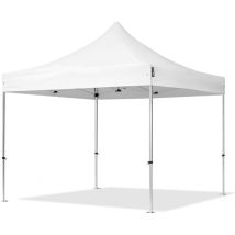 3x3m gazebo pieghevole PES 800, PROFESSIONAL 40mm alluminio, bianco
