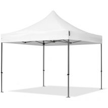 Intent24 - 3x3m gazebo pieghevole, premium acciaio, bianco