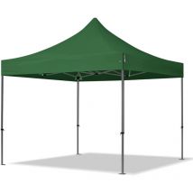 3x3m gazebo pieghevole, PREMIUM acciaio, verde scuro