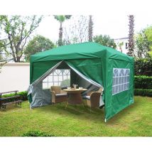 Greenbay - 3x3m Pop Up Gazebo Party Marquee Tent Outdoor Canopy with 4 Leg Weights Green