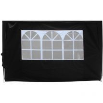 3x3M Pop Up Gazebo Side Panel Wall Only,1 Piece Black with Window