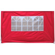 Greenbay - 3x3M Red Pop Up Gazebo Side Panel Wall with Window 1 Piece Only