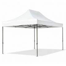 3x4,5 m Faltpavillon, premium Stahl 40mm, weiß