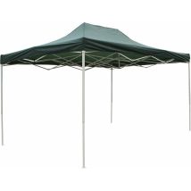 3x4,5 Meter Gartenpavillon in Stahl und grünem Polyester Lavinia