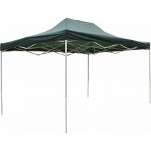 3x4,5 Meter Gartenpavillon in Stahl und grünem Polyester Lavinia