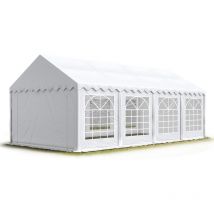 Toolport - Tendone per feste 3x8 m pvc bianco 100% impermeabile Gazebo da giardino Tendone da esterno Tenda party