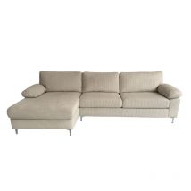 4-5-sitzer Ecksofa Links Chaiselongue Cord Beige Galway