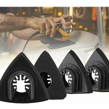 Moonstars - 4) 90 mm dreieckige Schleifpads – Multi-Tool-Vibrationsschleifpads zum Holzschleifen (90 mm)