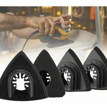Moonstars - 4) Almohadillas de lijado triangulares de 90 mm - Almohadillas de lijado con vibración multiherramienta para lijado de madera (90 mm)