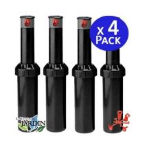 Lot de 4 Arroseur KRain Minipro 1/2'', arroseur turbine d'arrosage. Portée 4,9 à 14 m, angle réglable, Arrosage professionnel de