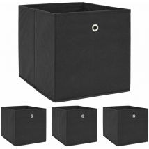 Dunedesign - 4 boîtes de rangement Kallax 33x38x33 Cube en Tissu avec Poignée Panier Pliable