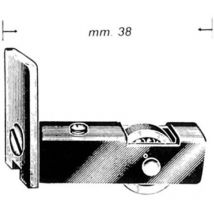 4 carrelli per binario ad h pattino per cristalli 38 mm 1 ruota d. 11 mm