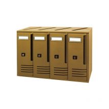 Alubox - Boîte aux lettres modèle cube vertical 4 places copropriété - Séjour