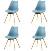 Eggree - 4 Chaise de salle à manger design contemporain scandinave-Vert clair