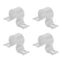 4 Colliers d'Espagnolette, Blanc, Aluminium, Diamètre 14, pour Volet Battant