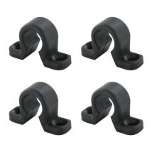 4 Collier plat, Noir, Composite, pour Espagnolette de Volet Battant