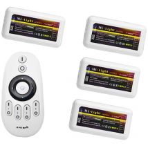 Sysled - 4 contrôleurs multi-zone avec télécommande radio pour ruban led mono couleur 12V