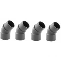 4 coudes pvc évacuation ø 32 mm, 45° m-f Jardiboutique Gris