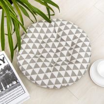 4 Coussins de chaise 40x40cm, Coussins de chaise pour l'intérieur et l'extérieur - décoration mobilier de jardin Coussins de chaise. (Ronde, F)