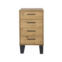 Core Products - 4 Drawer Narrow Chest of Drawers Antique Wax Finish