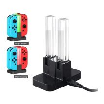 4 en 1 Chargeur compatible avec Manettes Joy-Con Nintendo Switch noir
