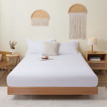 Surmatelas Couvre-lit de couleur unie, simple et confortable, doux pour la peau, avec protection anti-poussière Literie(150cmx200cm)