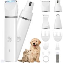 Autboom - 4 en 1 Tondeuse Chien Professionnelle: Silencieuse Tondeuses pour Chiens Étanchéité IPX7,Sans Fil Fondeuse Toilettage pour Animaux avec