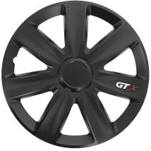 4 Enjoliveurs 13p Carbon - Noir