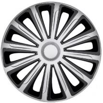 4 Enjoliveurs 14p Alaska Argent Noir - SilverBlack