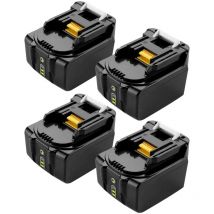 Powerwings - 4 er Akku Ersatz für Makita 14,4 v 3,0Ah BL1415N BL1415 BL1430B BL1430 BL1415 BL1440 196875-4 194065-3 194558-0 19544-8 196388-5