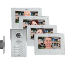 Ip Video Türsprechanlage mit Kamera und Türöffner für 4 Familienhaus