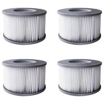 Mspa - 4 filtros de bañera de hidromasaje para Piscinas inflables, Bomba de Cartucho de Filtro de versión Mejorada Apta para Todas Las bañeras de