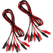 Laoa - 4 Groups 1M Alligator Clips Electrical, Insulated Test Leads with Alligator Clips, Stamping Double-ended Jumper Wires for Electrical Testing,